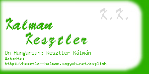 kalman kesztler business card