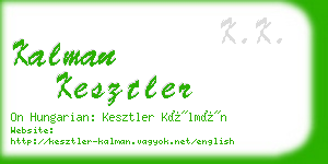 kalman kesztler business card